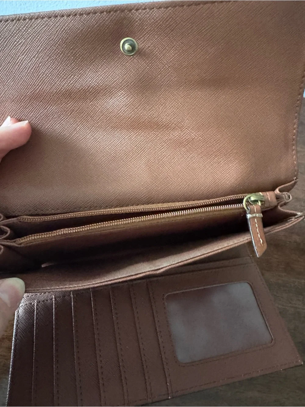 Fossil Brown Leather Fold Wallet